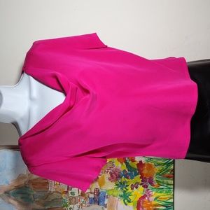 Miller Shor Silk Drape Neck Top